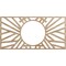 Ekena Millwork Hoover Wood Fretwork Pierced Ceiling Medallion, Red Oak, 18"W x 9"H x 6 5/8"ID x 3/8"T CMWP18X09X0375HORO - alternate 1